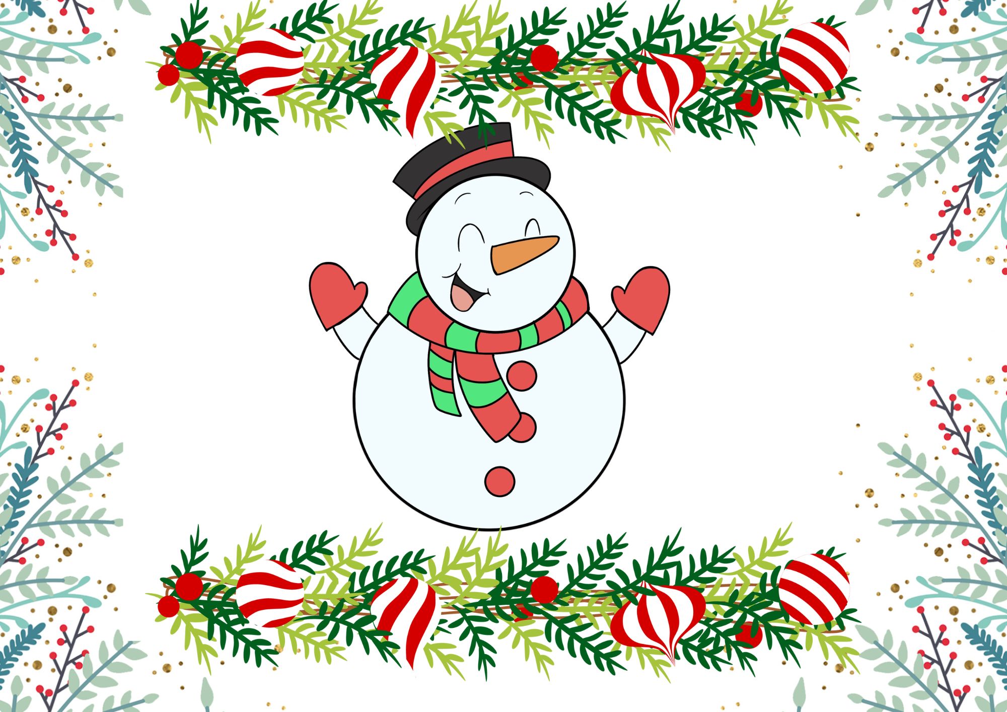 Biglietto Di Natale Clintons Con Cani E Pupazzo Di Neve - Per Papà, Con Busta - 4