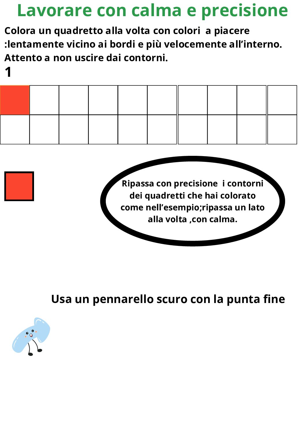 STRUMENTO COMPENSATIVO PER ESERCITARE LA GRAFIA ,L'ATTENZIONE E LA  PRECISIONE NELL'ADHD.