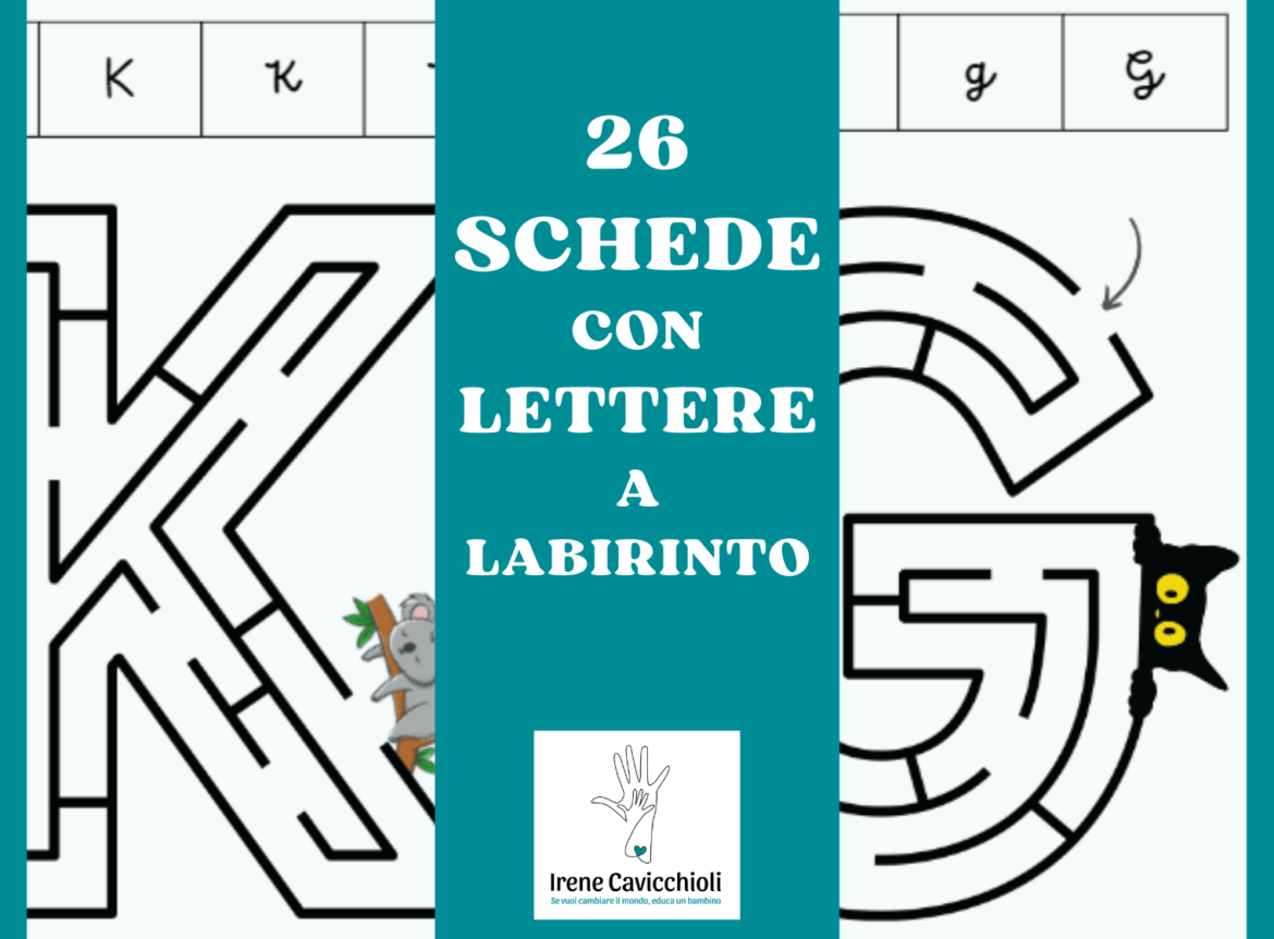 Schede lettere alfabeto labirinto pregrafismo