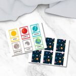 Solar System flashcards in inglese