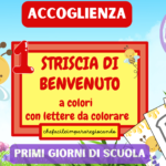 ACCOGLIENZA CLASSE PRIMA: STRISCIA DI BENVENUTO DA COLORAREDigitale