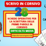 24 SCHEDE OPERATIVE PER LA SCRITTURA DELLE PRIME PAROLE IN CORSIVODigitale