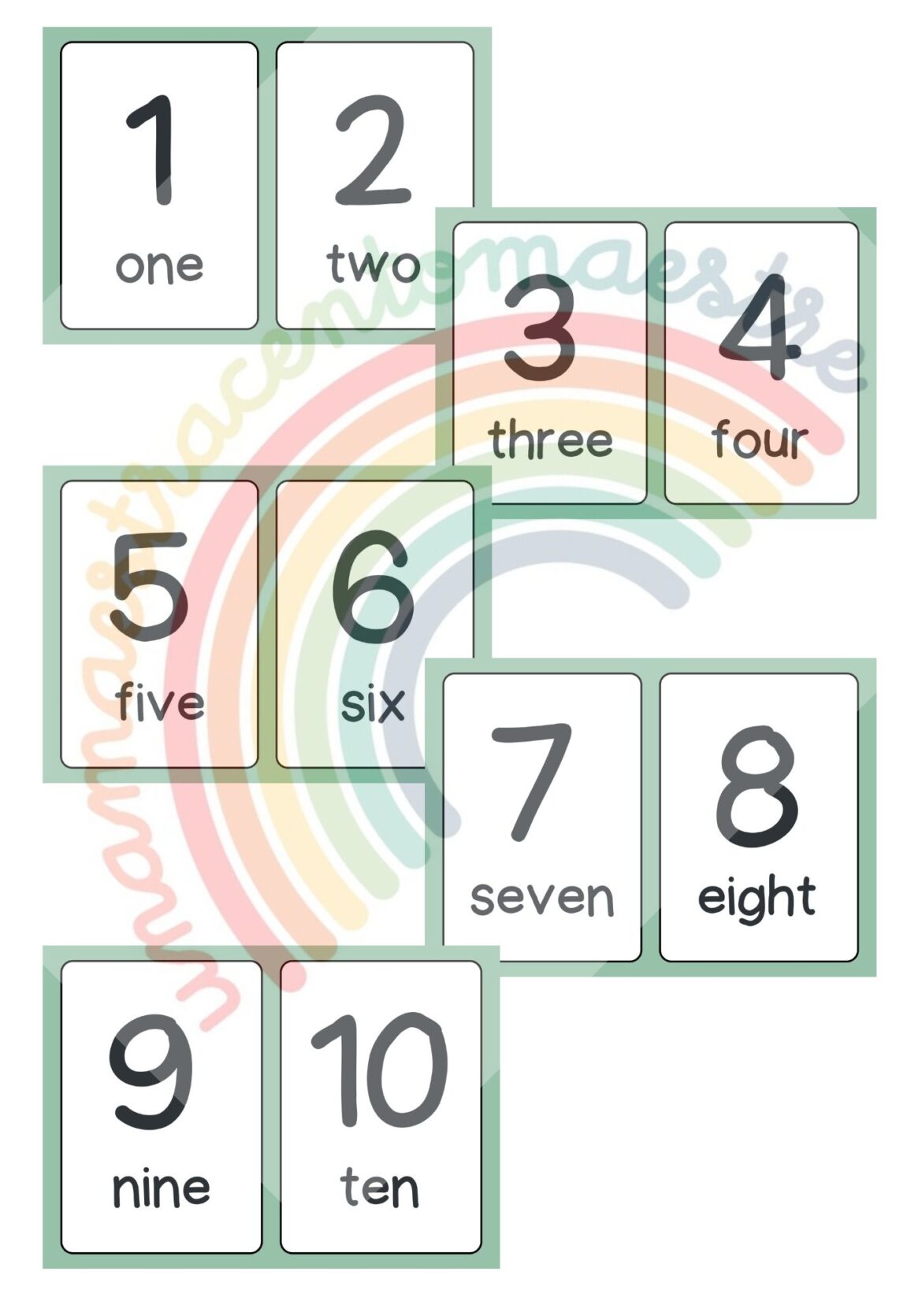 Flashcards Numbers 1-20