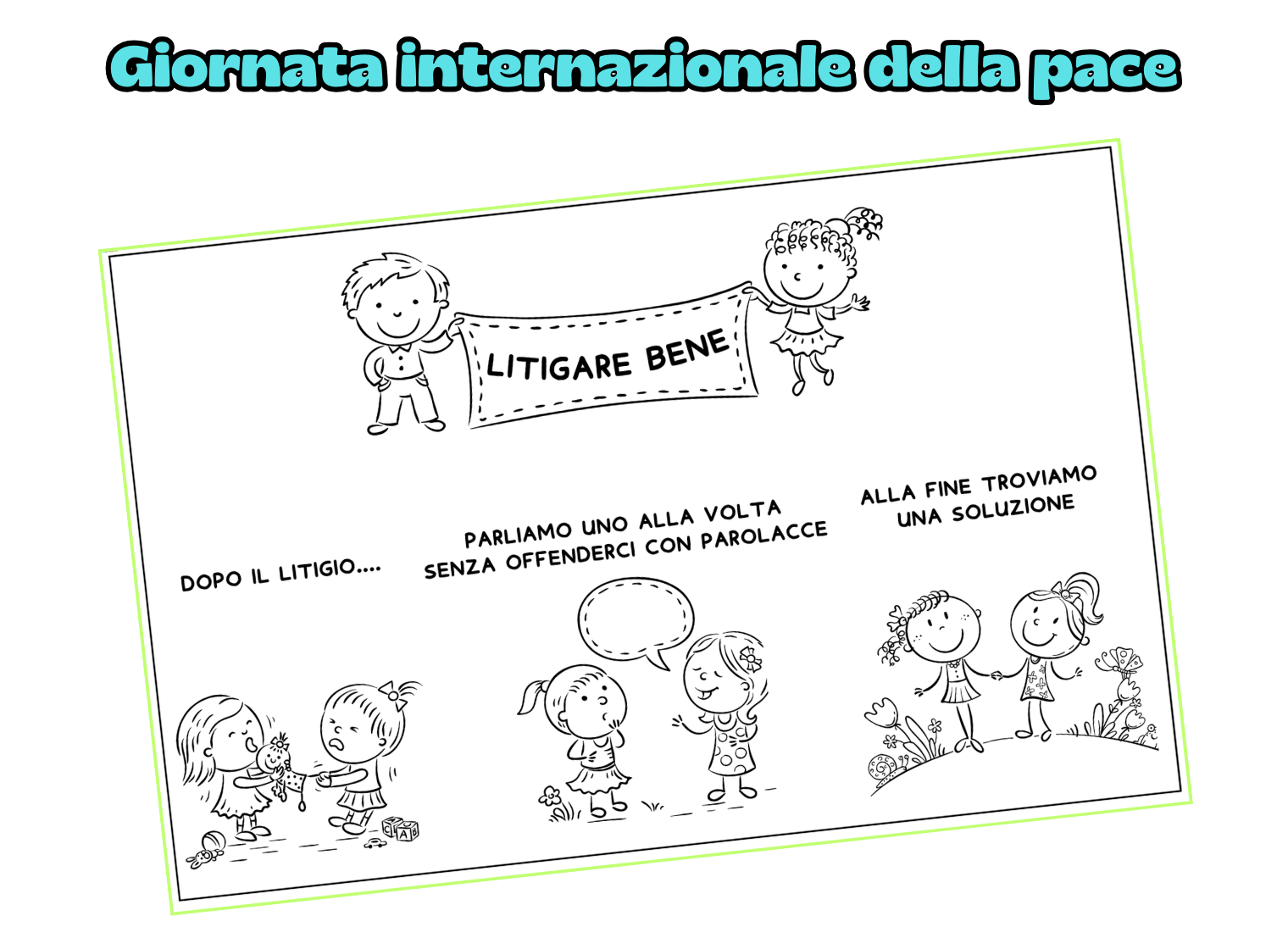 Giornata internazionale della pace: Litigare bene • Edudoro