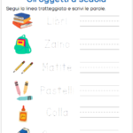 Inglese- School objects matchingDigitale