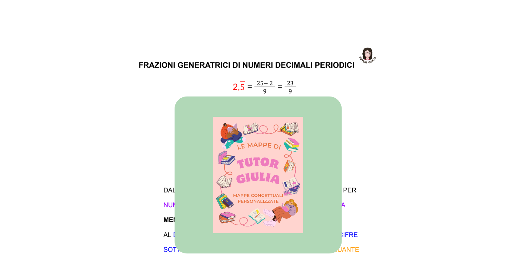 FRAZIONI GENERATRICI DI NUMERI DECIMALI PERIODICI • Edudoro