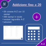 Sottrazione fino a 20 | matematica | 26 colonneDigitale