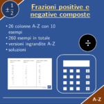 Addizione e sottrazione di frazioni positive e negative | matematica | 26 colonneDigitale