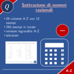 Addizione e sottrazione di numeri razionali | matematica | 26 colonneDigitale