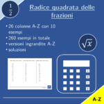 Radice quadrata di frazioni positive e negative | matematica | 26 colonneDigitale