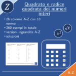 Quadrato a radice quadrata dei numeri decimali | matematica | 26 colonneDigitale