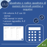 Quadrato e radice quadrata delle frazioni | matematica | 26 colonneDigitale