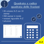 Quadrato e radice quadrata di numeri decimali positivi e negativi | matematica | 26 colonneDigitale