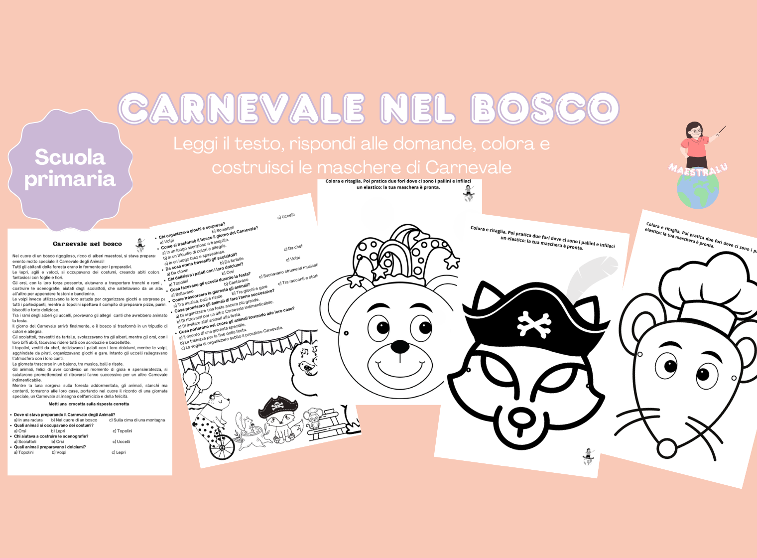 Carnevale: comprensione del testo e costruzione maschere. • Edudoro
