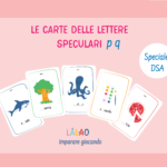 Le carte delle lettere speculari b/dDigitale