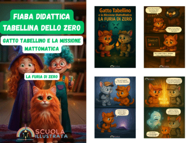 fiaba didattica illlustrata - gatto tabellino e la missione mattomatica - la furia di zero - tabellina dello zero