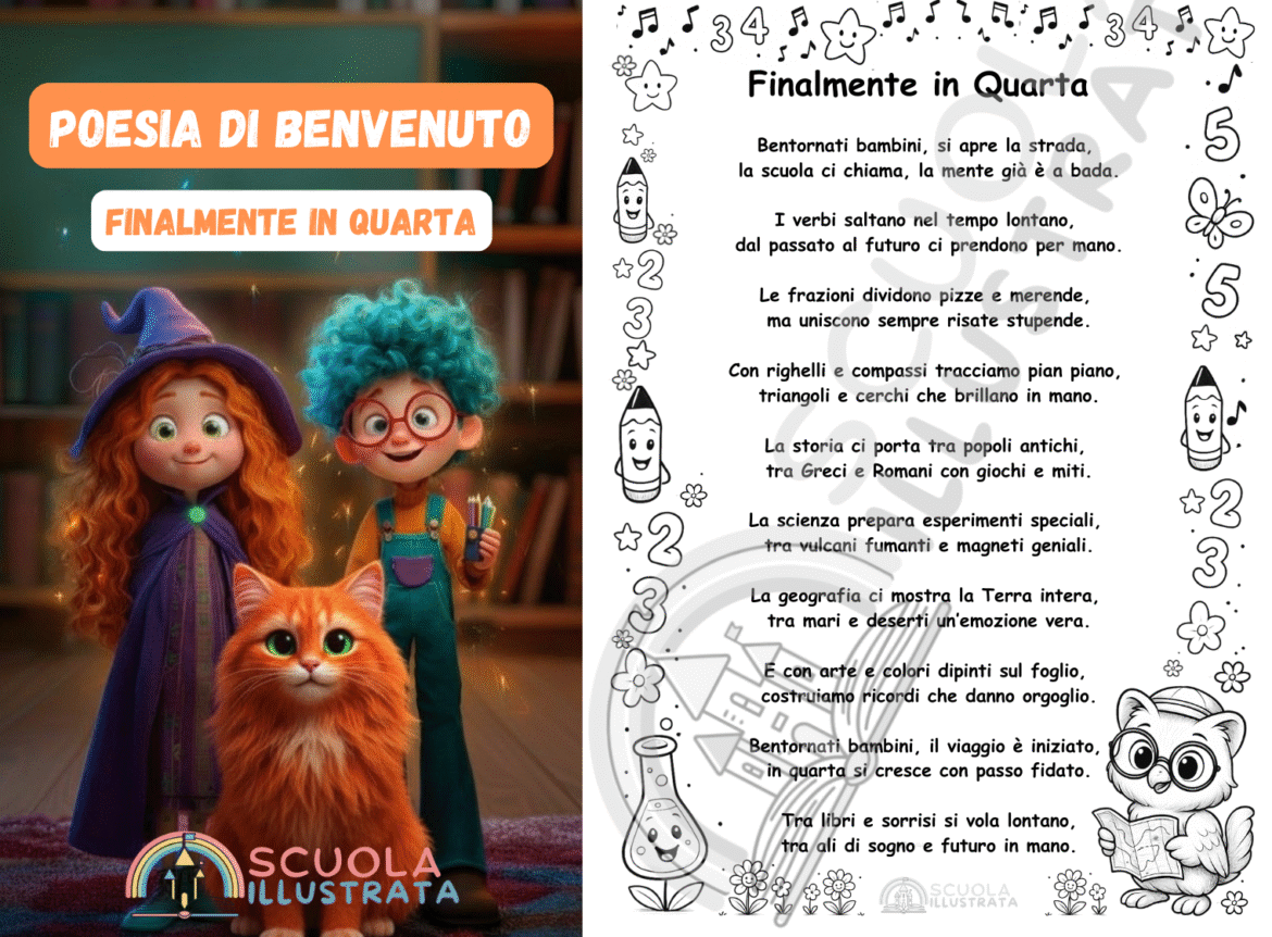 poesia di benvenuto finalmente in quarta