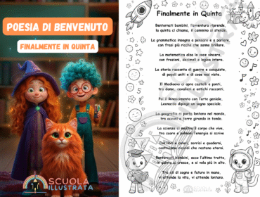 poesia di benvenuto finalmente in quinta