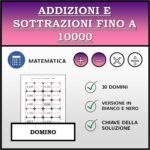 Domino | Sottrazioni fino a 10000 | Attività MatematicaDigitale