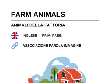 Farm Animals - Animali della Fattoria, Schede in inglese, primi passi. Associazione parola a immagine.