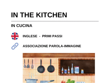 Schede didattiche di inglese sugli oggetti in cucina