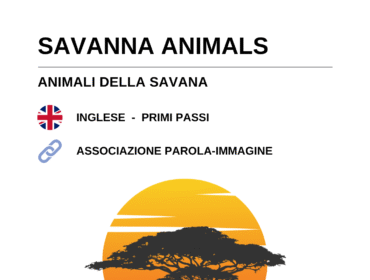 Schede didattiche in inglese sugli animali della savana