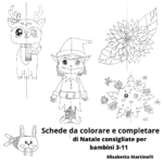 Scheda della stella di Natale da colorare e completareDigitale