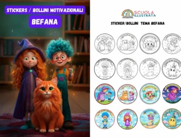 Sticker bollini motivazionali befana