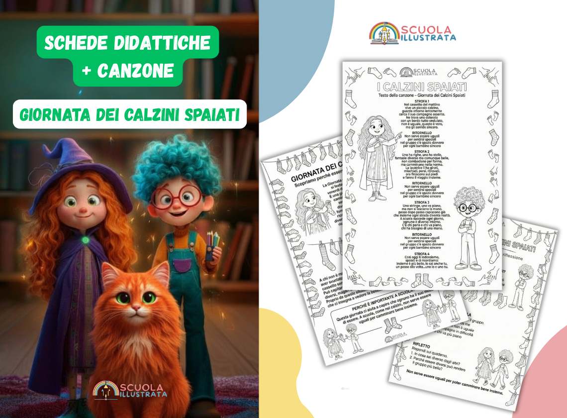 schede didattiche giornata dei calzini spaiati
