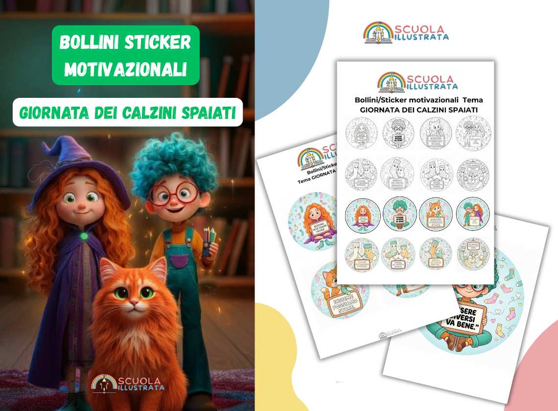sticker bollini motivazionali calzini spaiati