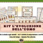 KIT 4 SCHEDE DI COMPRENSIONE E VERIFICA sull’EVOLUZIONE DELL’UOMODigitale
