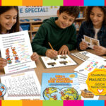 ​Il Mio Primo Quaderno di Matematica: Stampatello Maiuscolo, Rime, Amici del 10, Tangram dei Numeri e Laboratorio Giochi. PDF 5-7 anni.Digitale