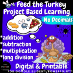 Fall Thanksgiving Math Project Operations with Decimals Project PBL Feed TurkeyDigitale