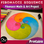 Fibonacci Day Math & Art Project Fibonacci Hearts Spiral Rectangle Golden RatioDigitale