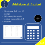 Addizione e sottrazione di frazioni | matematica | 26 colonneDigitale