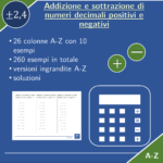 Moltiplicazione di numeri decimali positivi e negativi | matematica | 26 colonneDigitale