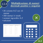 Divisione di numeri decimali positivi e negativi per un numero intero | matematica | 26 colonneDigitale