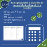 Divisione di numeri decimali positivi e negativi | matematica | 26 colonneDigitale