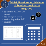 Aritmetica di frazioni positive e negative | matematica | 26 colonneDigitale