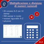 Divisione di numeri razionali | matematica | 26 colonneDigitale