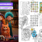 Striscione “Benvenuti” con lettere mascotteDigitale
