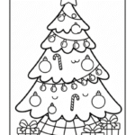 albero di natale da colorare