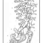 slitta di babbo natale da colorare