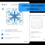 Coding unplugged, tabellina, moltiplicazione e divisione 1-100, calcola e colora, tema inverno / fiocchi di neveDigitale